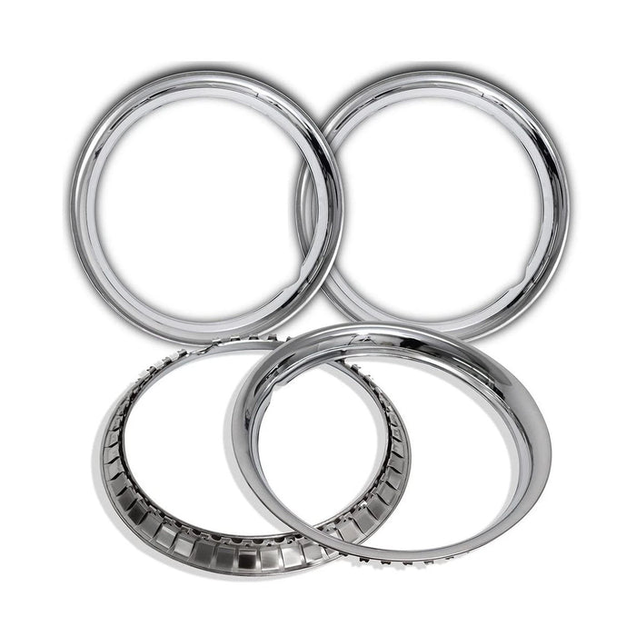 Trim Rings 16 inch Diameter (Pack of 4) Chrome Steel Beauty Rims 16