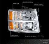 2007 2008 2009 2010 2011 2012 2013 Chevrolet Silverado 1500 2500 3500 Headlight Headlamp Head Light Lamp Right RH Passenger