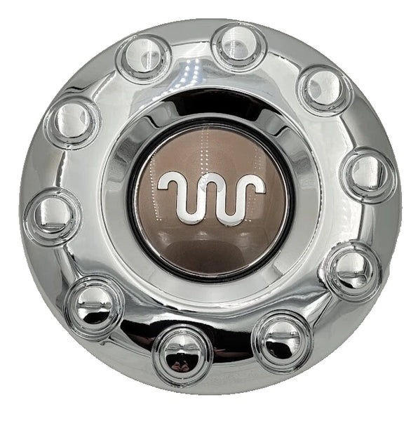 2017 2018 2019 2020 2021 2022 2023 2024 F-450 F-550 King Ranch Front Wheel Chrome Center Hub Cap 4x2