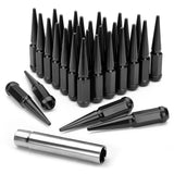 32PCS 9/16-18 Spike Lug Nuts + Socket Key For Ford F250 F350 RAM 1500 2500 3500