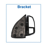 1999-2016 Ford F-250 F-350 F-450 F-550 Mirrors Set Black New Style Manual Restomod