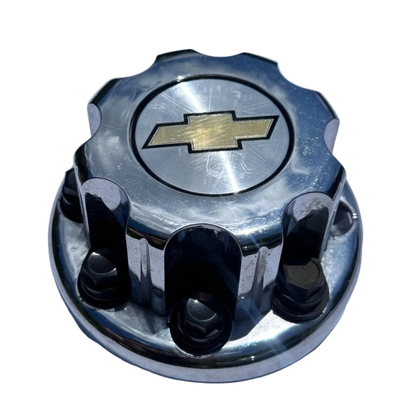 2001 2002 2003 2004 2005 2006 2007 Chevrolet Silverado 3500 Dually Rear Wheel Center Hub Cap Emblem Chrome