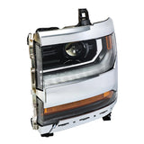 2016 2017 2018 Silverado 1500 Chrome Bezel Driver Side Headlight HID Headlamp LH Left