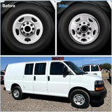 2003-2026 Chevy Express 2500 3500 Chrome 16" Wheel Skins Covers Set of 4 8-lug