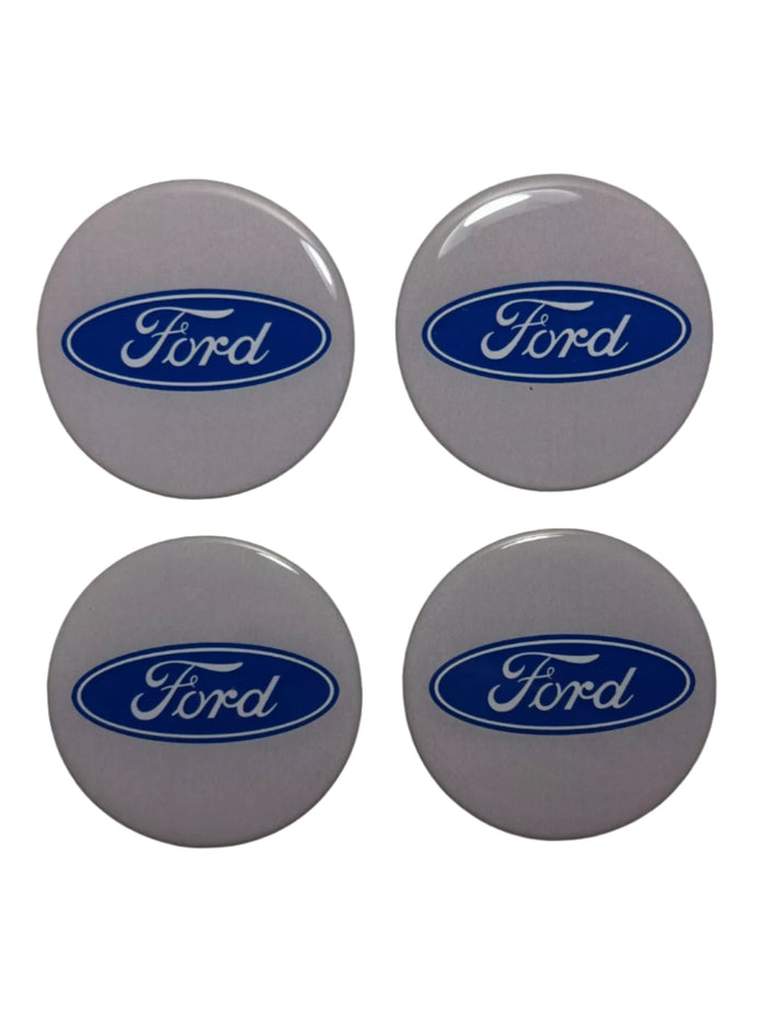 Large Simulator Ford Simulators Center Wheel Cap Self-Adhesive Emblems Rims Logo Stickers Gray Blue