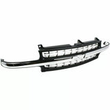 1999-2002 Chevy Silverado 1500 1999-2006 Tahoe Suburban Chrome Grille W/ Black Insert