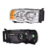 2002 2003 2004 2005 Dodge Ram 1500 2500 3500 Clear Headlights Headlamps Head Lights Lamps Set LH RH