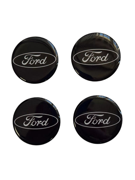 Small Simulator Ford Simulators Center Wheel Cap Self-Adhesive Emblems Rims Logo Stickers Black