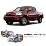 2005-2006 Toyota Tundra 05-07 Sequoia Chrome Headlights Assembly Headlamps W/ Turn Signal