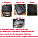 2014-2019 Chevrolet Silverado GMC Sierra 1500 2500 3500 Leather Center Console Armrest Lid Black With Chrome
