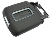 2014-2019 Chevrolet Silverado GMC Sierra 1500 2500 3500 Leather Center Console Armrest Lid Black With Chrome