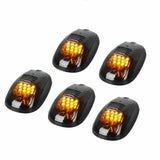 2003-2018 Dodge RAM 1500 2500 3500 Cab Smoked Lens LED Rooftop Running Marker Light Kit Amber