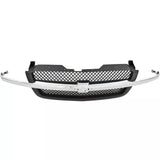 2003 2004 2005 2006 2007 Chevy Silverado Pickup 1500 2500 3500 Avalanche Chrome Grille W/ Black Inserts