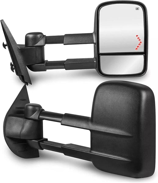 2007 2008 2009 2010 2011 2012 2013 Chevy Silverado 1500 2500 3500 Heated Tow Mirror Pair Set with Signal Left Right