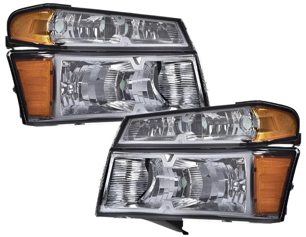 2004 2005 2006 2007 2008 2009 2010 2011 2012 Chevrolet Colorado GMC Canyon Bumper Headlights Headlamp Amber Corner Lights