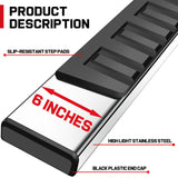 1999-2016 Ford F-250 F-350 F-450 F-550 Super Duty Super Cab Running Boards 6" Side Steps
