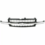 1999-2002 Chevy Silverado 1500 1999-2006 Tahoe Suburban Chrome Grille W/ Black Insert