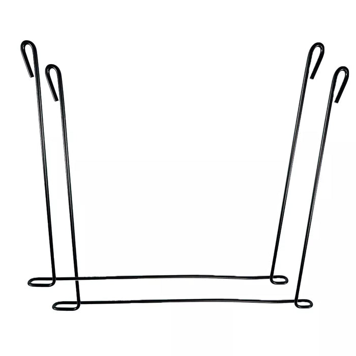 Set Stainless Steel Mud Flap Hold Down Anti-Sail Bracket Straight Black for 24