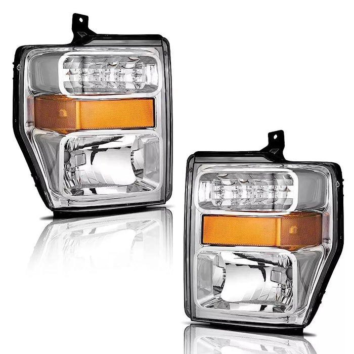 2008 2009 2010 Ford F-250 F-350 F-450 F-550 Headlights Headlamps Set