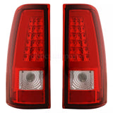 2003 2004 2005 2006 Chevy Silverado Rear Brake Lamps RED Pair LED Taillights