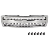 2007-2013 Chevrolet Silverado 1500 Chrome Front Grille Shell W/ Black Insert