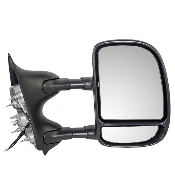 Ford Super Duty 1999-2007 F-250 F-350 Excursion Pickup Truck of Telescopic Power Tow Side View Power Mirror with Dual Arms Right RH Passenger