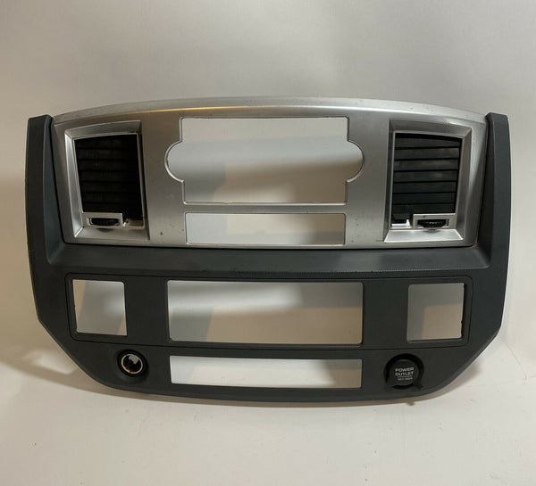 06 07 08 09 10 Dodge Ram 1500 2500 3500 Center Dash Radio Bezel Trim Silver *