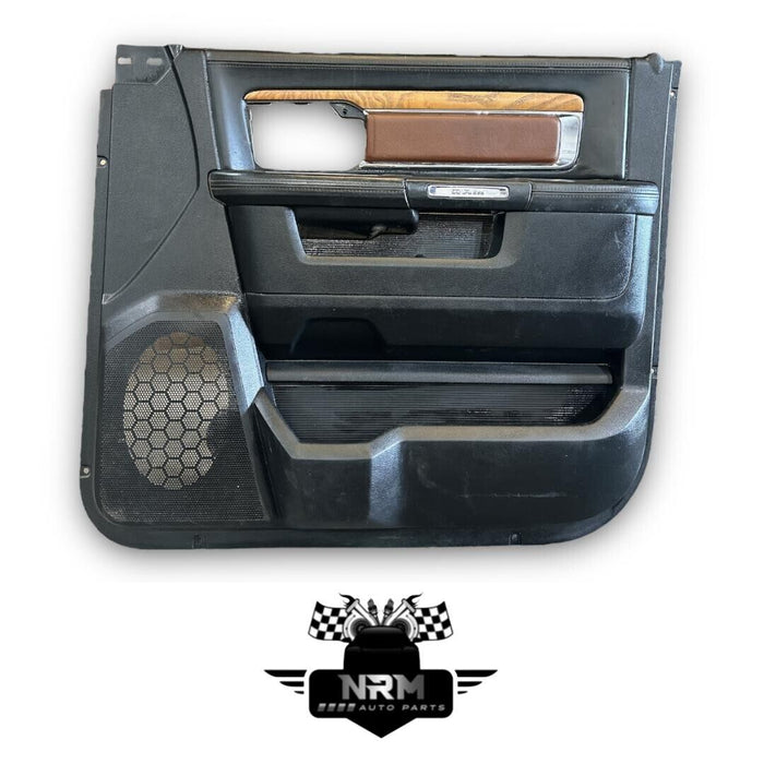 2013-2023 Dodge Ram 1500 Front Right Side Door Trim Panel Black Brown/Woodgrain