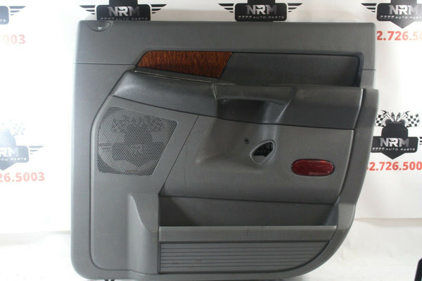 06-08 Dodge Ram 1500 Door Panel Trim Mega Cab Rear Right RH Passenger Gray Wood