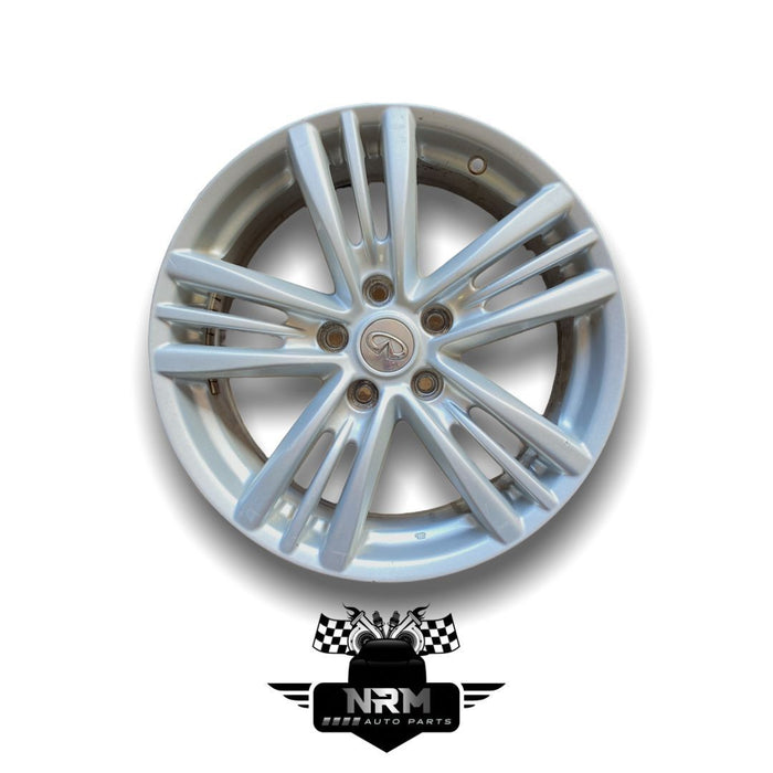 2009 INFINITI G37 17X7-1/2 10 Slot Spoke Alloy Wheel D03001NF8A