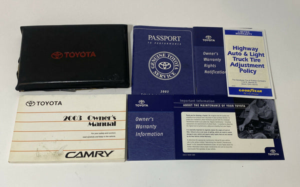 03 Toyota Camry User Guide Owners Manual With Case