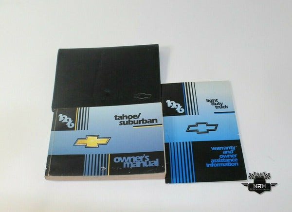 96 Chevy Tahoe Suburban Owners Manual User Guide w/ Case