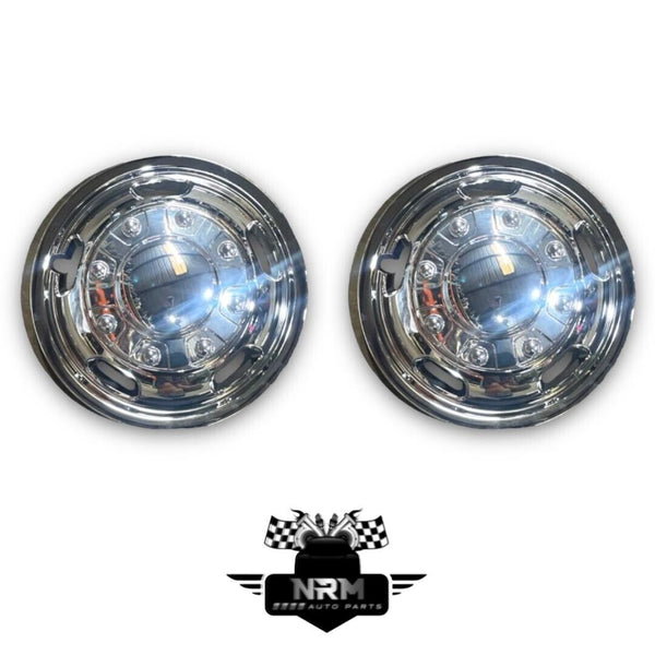 2019-2023 Dodge Ram 3500 Front Wheel Center Hub Cap & Simulator 2 Sets Chrome