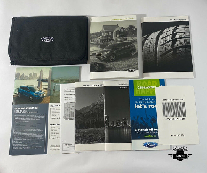 18 Ford Escape User Guide Owner's Manual with Case