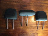 2014 2015 2016 2017 Jeep Cherokee Rear Headrest Set of 3 Black Cloth 2nd Row