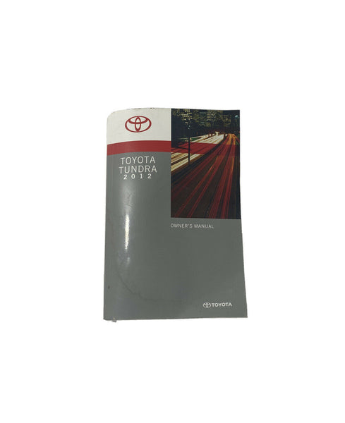 2012 Toyota Tundra Owners Manual Guide Book