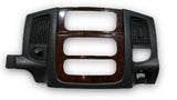 2002 2003 2004 2005 Dodge Ram 1500 2500 3500 Center Dash Radio Vent Bezel Black Woodgrain Wood