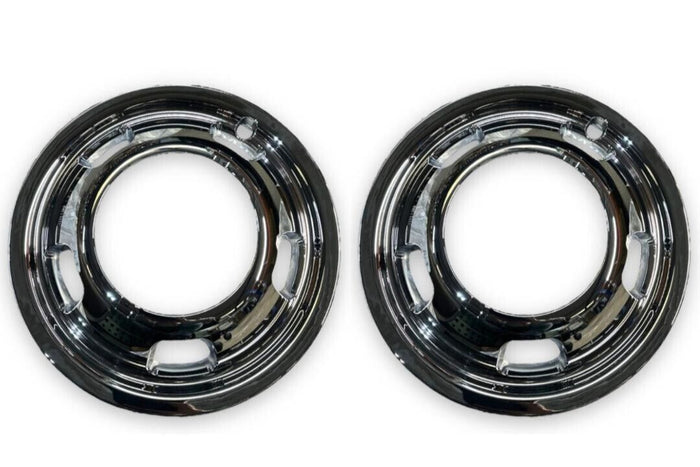 2003-2018 Dodge Ram 3500 Front Wheel Hub Cap Simulator 2 Piece Chrome