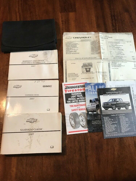 2007 Silverado Classic Allison Diesel Duramax Owner's Manual Case Window Sticker