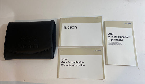 19 Hyundai Tucson Owners Manual w/ Case User Guide