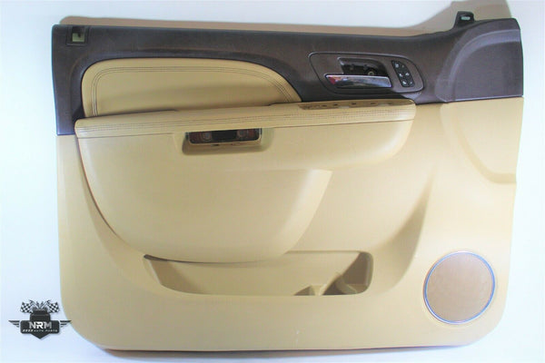 07 08 09 10 Chevy Tahoe Avalanche Yukon Driver Left LH Door Panel Tan w/ Brown