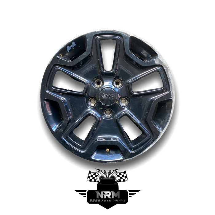 2007 - 2018 Jeep Wrangler Rim Wheel 17X7-1/2 10 Slot Wheel Chrome Clad Black