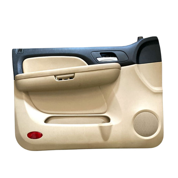 2007 2008 2009 Chevrolet GMC Yukon Tahoe Denali Front Left Door Panel Tan Black 15919690 L0055424