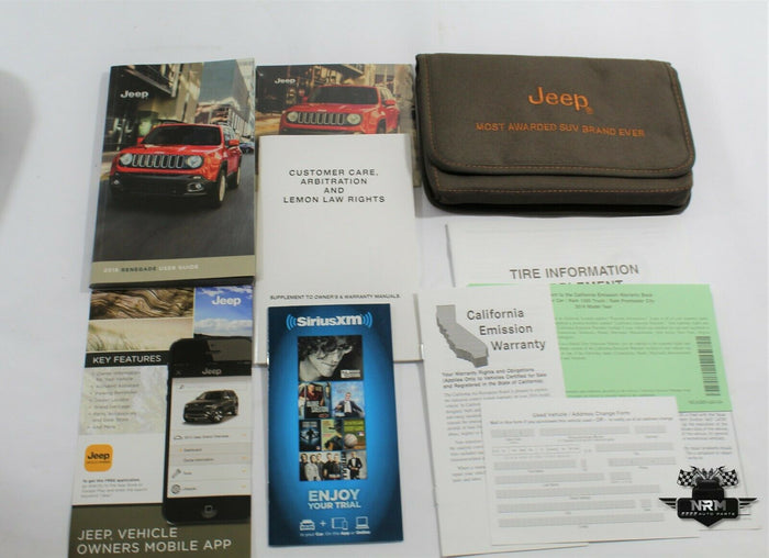 16 Jeep Renegade User Guide Owner's Manual w/ Case