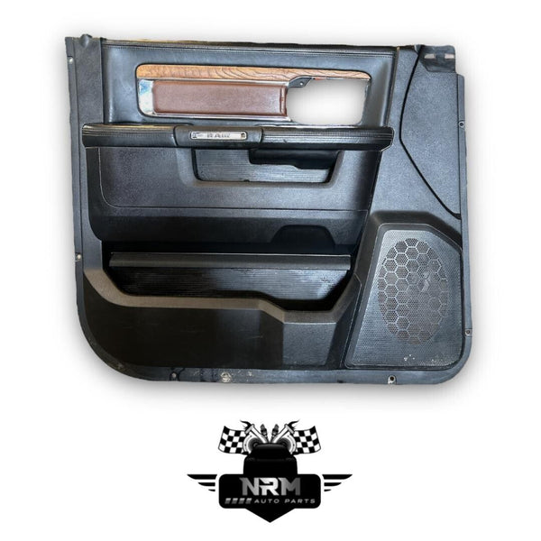 2013 2014 2015 2016 2017 2018 2019 2020 Dodge Ram 1500 2500 3500 Left Front Door Trim Panel Black Brown/Woodgrain