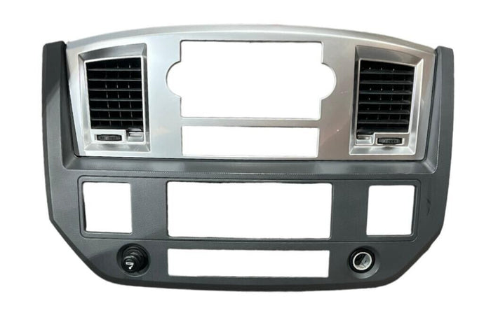 2006 2007 2008 2009 Dodge Ram 1500 2500 3500 4500 5500 Dash Radio Bezel W/Vents 5KR601DHAB Gray Silver