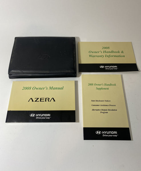 08 Hyundai Azera Owners Manual w/ Case User Guide