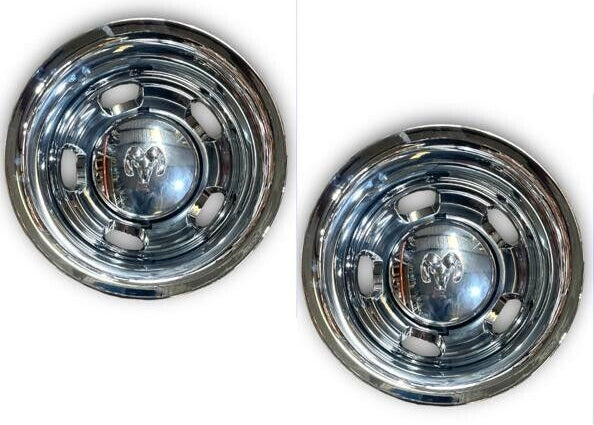2003-2018 Dodge Ram 3500 Rear Wheel Center Cap & Simulator Set 4 Piece Chrome