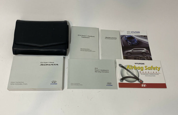 2014 Hyundai Sonata Owners Manual w/ Case User Guide