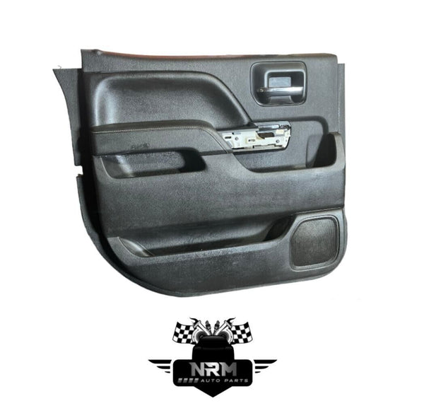 2016-2018 Chevrolet Silverado 1500 GMC Sierra Rear Left Door Trim Panel Black